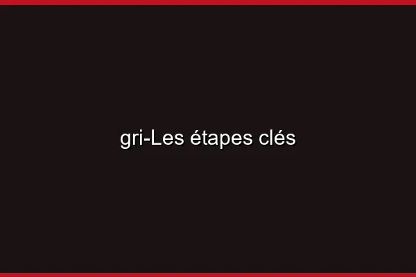 Les étapes clés