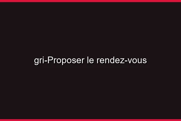 Proposer le rendez-vous