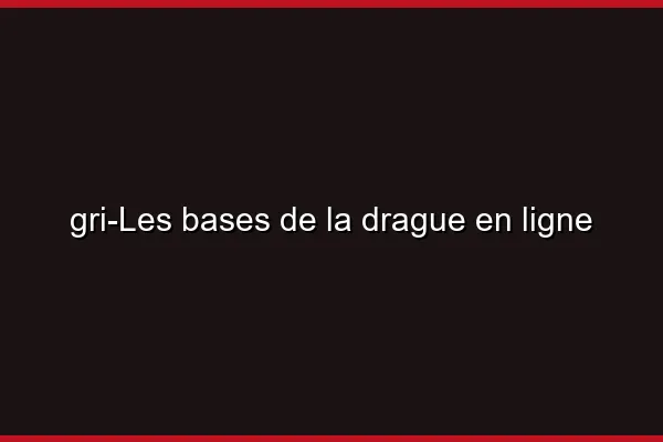 Les bases de la drague en ligne