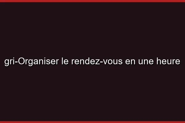 Organiser le rendez-vous en une heure